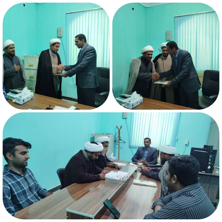 حضور امام جمعه موقت و ریاست اداره تبلیغات اسلامی  شهرستان سیریک در اداره دامپزشکی بمناسبت 14 مهر روز ملی دامپزشکی 